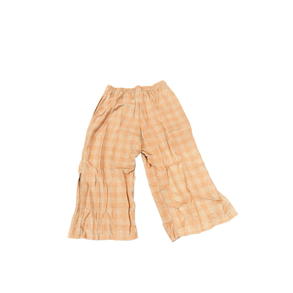 Patagonia Pants - Women's Patagonia Orange Beige Plaid Garden Island Wide Leg Pants M